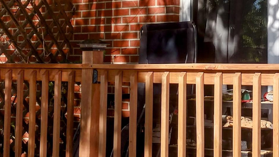 Handyman front porch railing and handrails